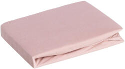  Jersey pamut gumis lepedő Világos rózsaszín 240x220 cm + 30 cm