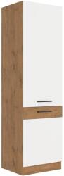 Lempert Niki 30. konyha 60 LO-210 2F 60x210x57cm fényes fehér/lancelot tölgy