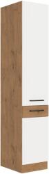 Lempert Niki 30. konyha 40 DK-210 2F 40x210x57cm fényes fehér/lancelot tölgy