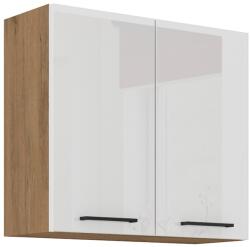 Lempert Niki 30. konyha 80 G-72 2F 80x71, 5x31cm fényes fehér/lancelot tölgy