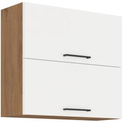 Lempert Niki 30. konyha 80 GU-72 2F 80x71, 5x31cm fényes fehér/lancelot tölgy
