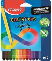 Maped Színes ceruza készlet különleges az egész ceruza felhasználható Maped Color Peps Infinity 12 db háromszögletű (861600)