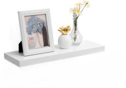SONGMICS Lebegő fali polc fehér Mdf 40cm Loft (LWS24WT)