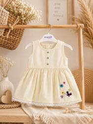 SuperBaby Rochita pentru bebelusi, ORYEDA cu broderie delicata, galben pai