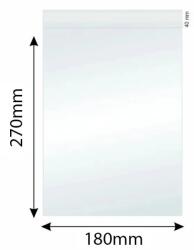 Mega Plus Pungi Polipropilena pentru Alimente/Textile, 180x270mm, Autoadeziv, Transparent, 40m, 100Buc/Set (BZL-0225)