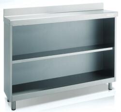 Docriluc Masa lucru inox DOCRILUC ECM60-100, cu rebord, 1 raft, lungime 99 cm, picioare reglabile