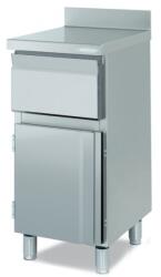 DOCRILUC Bufet inox pentru cafeterie DOCRILUC CMC-50-C, modular, cu rebord, 2 sertare, fara hopper zat cafea, 1 usa, inox Bufet