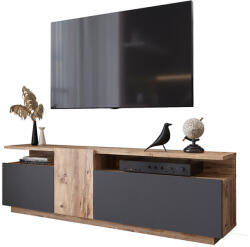 FDY Comoda TV Eloria, culoare sonoma-antracit, 150 x 29.5 x 46.3 cm