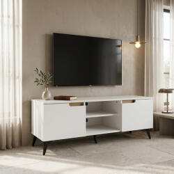 FDY Comoda TV Kevira, culoare sonoma-alb, 120 x 38 x 44 cm