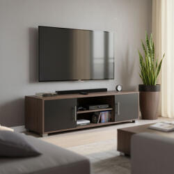 FDY Comoda TV Serynka, nuanta stejar-antracit, 120 x 40 x 40 cm