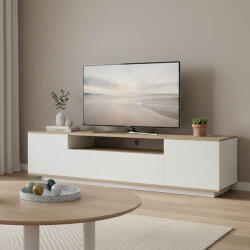FDY Tv stand Winey pakoworld in sonoma-white color 180x44.5x44.5cm