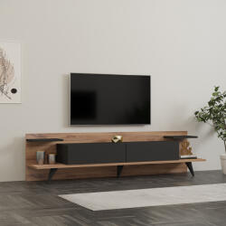 FDY Comoda TV Astriva, culoare nuc cu antracit, 180 x 36.8 x 45 cm