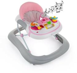 Petite&Mars Premergator, Petite& amp; Mars, Monty, Panou interactiv, Reglabil pe inaltime, Roti, Sustine 12 kg, Chevron Pink (856891)