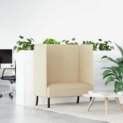 vidaXL Canapea cu spatar înalt 101cm Crem tesatura GartenMobel Dekor (42010839) Canapea