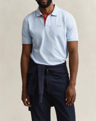 Gant Contrast Pique Polo Bluză Cu Mânecă Scurtă Albastru Deschis 2062026-457 (2062026-457)