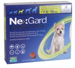 Merial NexGard Spectra M (7.5 - 15 kg) - 3 tablete - Protecție Sistemică Avansată pentru Câini