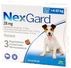 Merial NexGard M 28 mg (4 - 10 kg) - 3 tablete - Protecție Focalizată pe Paraziții Externi