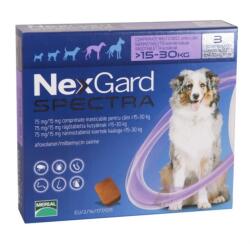 Merial NexGard Spectra L (15 - 30 kg) - 3 tablete - Protecție Sistemică Avansată pentru Câini