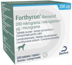 Dechra Forthyron Tratament Hipotiroidism Canin, 200 mcg x 50 tablete palatabile