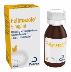 Dechra Felimazole Tratament Hipertiroidie Pisici, 5 mg/ ml (Tiamazol), 30 ml