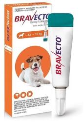 MSD Bravecto Spot-On Câini 250 mg (4.5 - 10 kg) - Soluție Antiparazitară Purici și Căpușe, 1 Pipetă