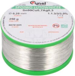 CYNEL Sârmă de lipit fără plumb 250g 0.25mm (SAC0307-0.25/0.25)