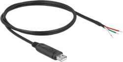 Delock Cablu USB 2.0 DELOCK 1m Negru USB A Aurit 26AWG Cod 62930 (62930)