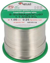 CYNEL Sârmă de Lipit Fără Plumb 1mm 250g (SAC0307-1.0/0.25)