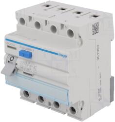 HAGER Întrerupător diferențial 25A 30mA 3P+N (CDC425J)