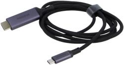 Baseus Adaptor HDMI USB C 1, 5m negru textil BASEUS (BS-OH064)