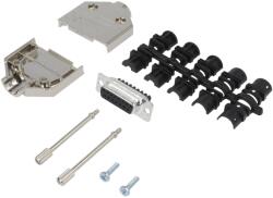 Amphenol Conector D-Sub 15 pini mamă, terminal șurub (L17DTPK-M-15+L77DA15SST)