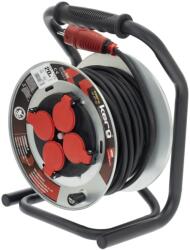 Kerg Prelungitor alimentare KERG 3x1, 5mm2 bobinat cu 4 prize, negru (W2382)