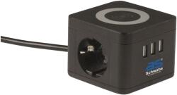 as - Schwabe Prelungitor Alimentare AS SCHWABE 3G1, 5mm2 1, 5m 5 Prize PVC Negru 18220 (18220)