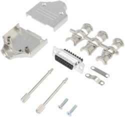 Amphenol Conector D-Sub 15 pini mamă ecranat (L17MHDM15+L77DA15SST)