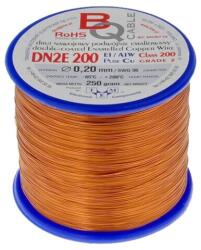 BQ CABLE Sârmă Dublu Emailată 0.2mm 0.25kg Cu 65-200°C (DN2E0.20/0.25)