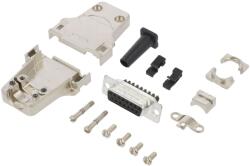 Amphenol Conector D-Sub 15 PIN mamă pe cablu (L17DTZF15-RG+L77DA15SST)