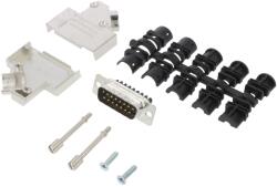 Amphenol Conector D-Sub 15 Pin Tată 45° (L17D45ZK15+L717DA15PST)