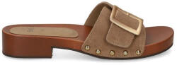 Exe Pantofi Mules De Catifea Cu Talpă Joasă În Culoare Bej W489Q2022585 (W489Q2022585)