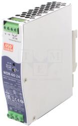 MEAN WELL Alimentator Pulsatoriu pentru Șină DIN 60W 24V 2.5A (WDR-60-24)