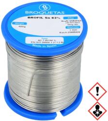 BROQUETAS Sârmă de lipit cu plumb 1mm 183°C (BROFIL 63 B2.1 1.0MM 500G)