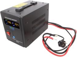 VOLT Polska Convertor DC/AC 300W VOLT POLSKA, Ieşire 230VAC, Socluri AC 230V 12V (SINUSPRO-500E BLACK)