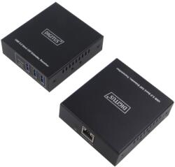 ASSMANN Extender USB 3.2 Gen 1 DIGITUS DA-73121, 5Gbps, Cablu Cat 6a 100m, Negru Metal (DA-73121)