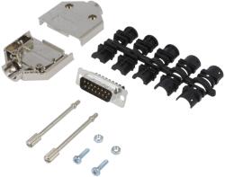 Amphenol Conector D-Sub 15 Pin Tată Drept (L17DTPK-M-15+L717DA15PST)