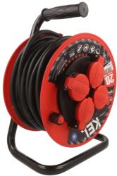 kel Prelungitor alimentare KEL 3x2, 5mm2 bobinat cu 4 prize, negru (W-98688)