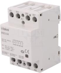 ISKRA Contactor 4-polar pentru instalații - 63A 230VAC, 220VDC - Set de 4 contacte normal închise (30.045.610)