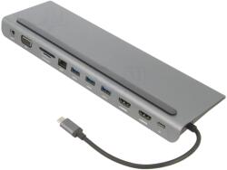 VCOM Stație de andocare USB 3.0 100W, gri (CU4705)