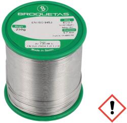 BROQUETAS Sârmă de lipit fără plumb 0, 7mm Sn96Ag4 (ECO 7 B2.1 0,7MM 250G)