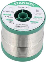 STANNOL Cositor fără plumb Sn99, 3Cu0, 7 NiGe 1mm 500g bobină 2, 5% - Sârmă de cositor fără plumb (811036)