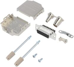 Amphenol Conector D-Sub 15 PIN Mamă Drept (L17DPPK15-M+L77DA15SST)