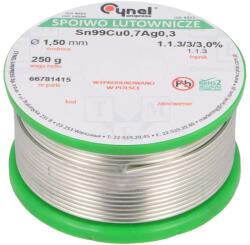 CYNEL Sârmă de Lipit fără Plumb 1, 5mm 250g (SAC0307-1.5/0.25)